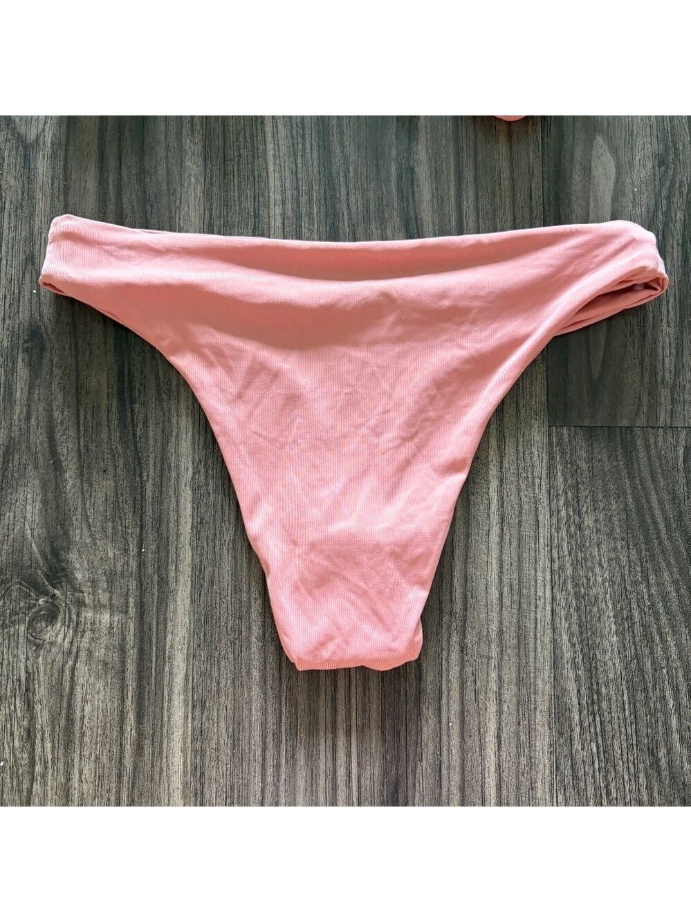 437 Active Swimwear Womens Pink Tie-Front Bandeau Bikini Set Small - Picture 7 of 10